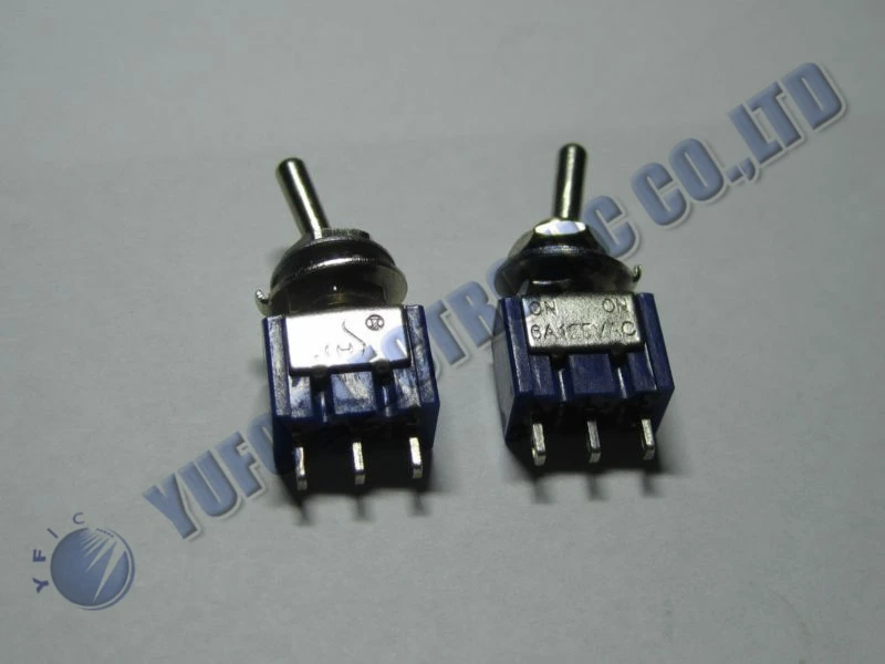 Free Shippping One Lot 10pcs MINI SPDT Toggle ON/OFF UL DIY Switches NEW