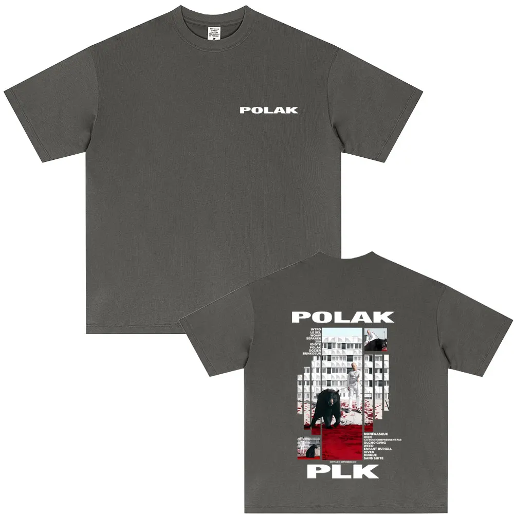 Rapper Plk Polak Graphic T-shirt Men Women Fashion Pop Music Streetwear Male Casual Cotton T Shirts Unisex Vintage Hip Hop Tees