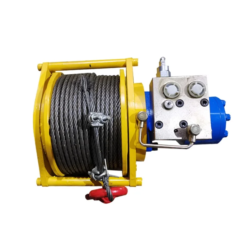 ونش هيدروليكي 0.8T/1T/2T للحفارة البحرية الرفع الهيدروليكي وسحب 10 متر حبل ونش محمول