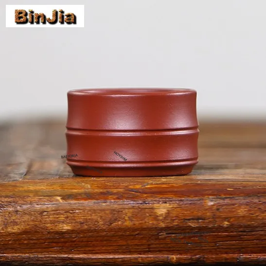 50ml Yixing Purple Clay Bamboo Joint Teacup Zen Tea Bowl Cup For Tea Tea-tasting Fragrance Cup Chazhan Master Cups Tea Set Gifts