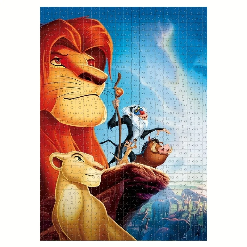 

1000 шт. головоломка-Король Лев Симба, Нала и Тимон персонажи мультфильмов настенная головоломка для взрослых, семейная интерактивная игра