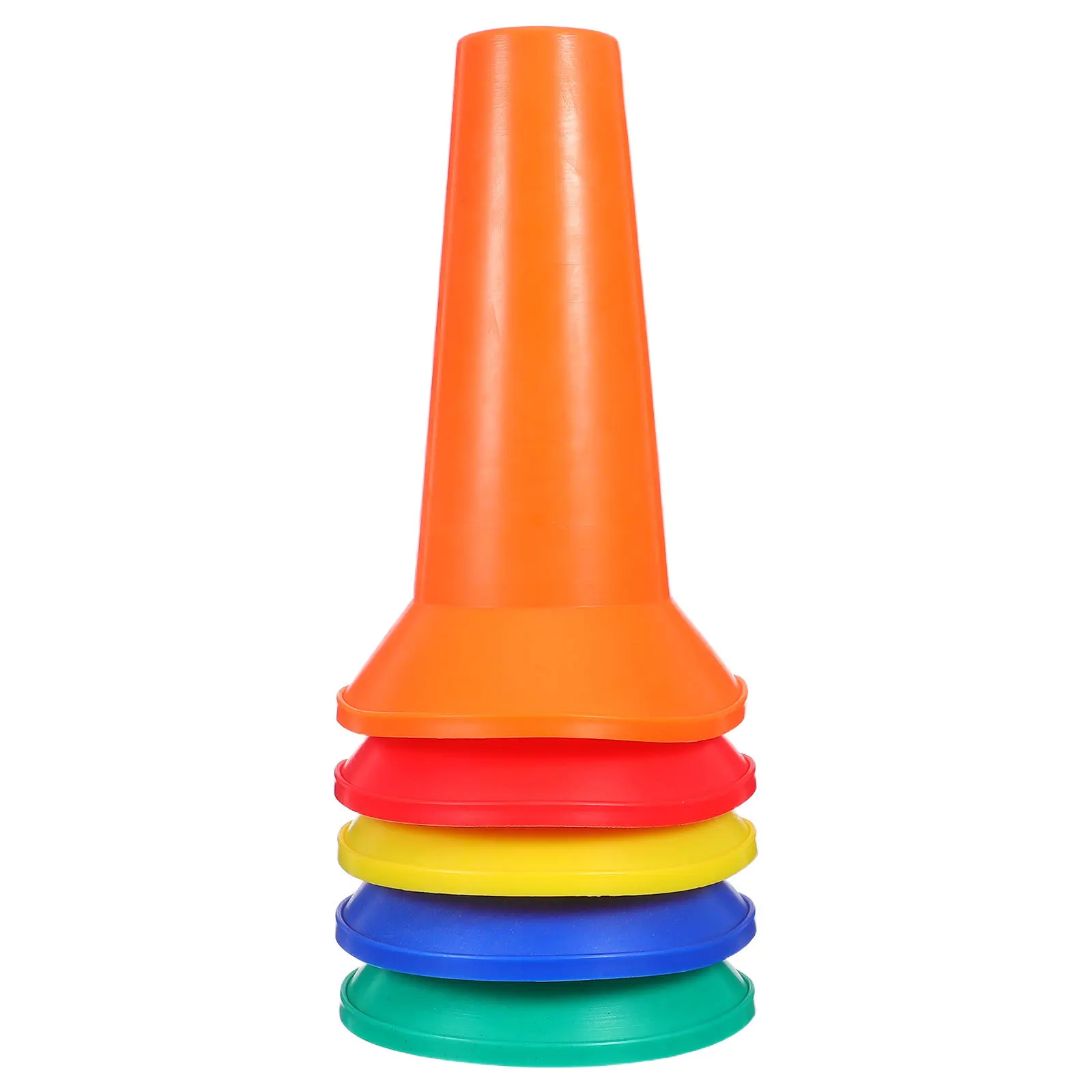 5Pcs Multi-Functional Soccer Training Cones Plastic Roadblock Markers 17cm Red Traffic Safety Football Agility Equipment
