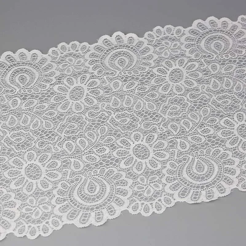 22cm White Elastic Lace Fabric French Hollow Underwear Laces Trim DIY Frenchs Hollows Underwear Handmade