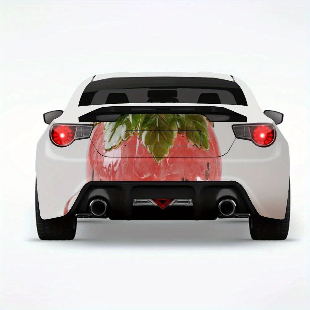 

Transparent Pink Watermelon Car Sticker,Vinyl Decal for Car Rear, Waterproof Self-Adhesive Vinyl Stickers for Vehicle Tail and B