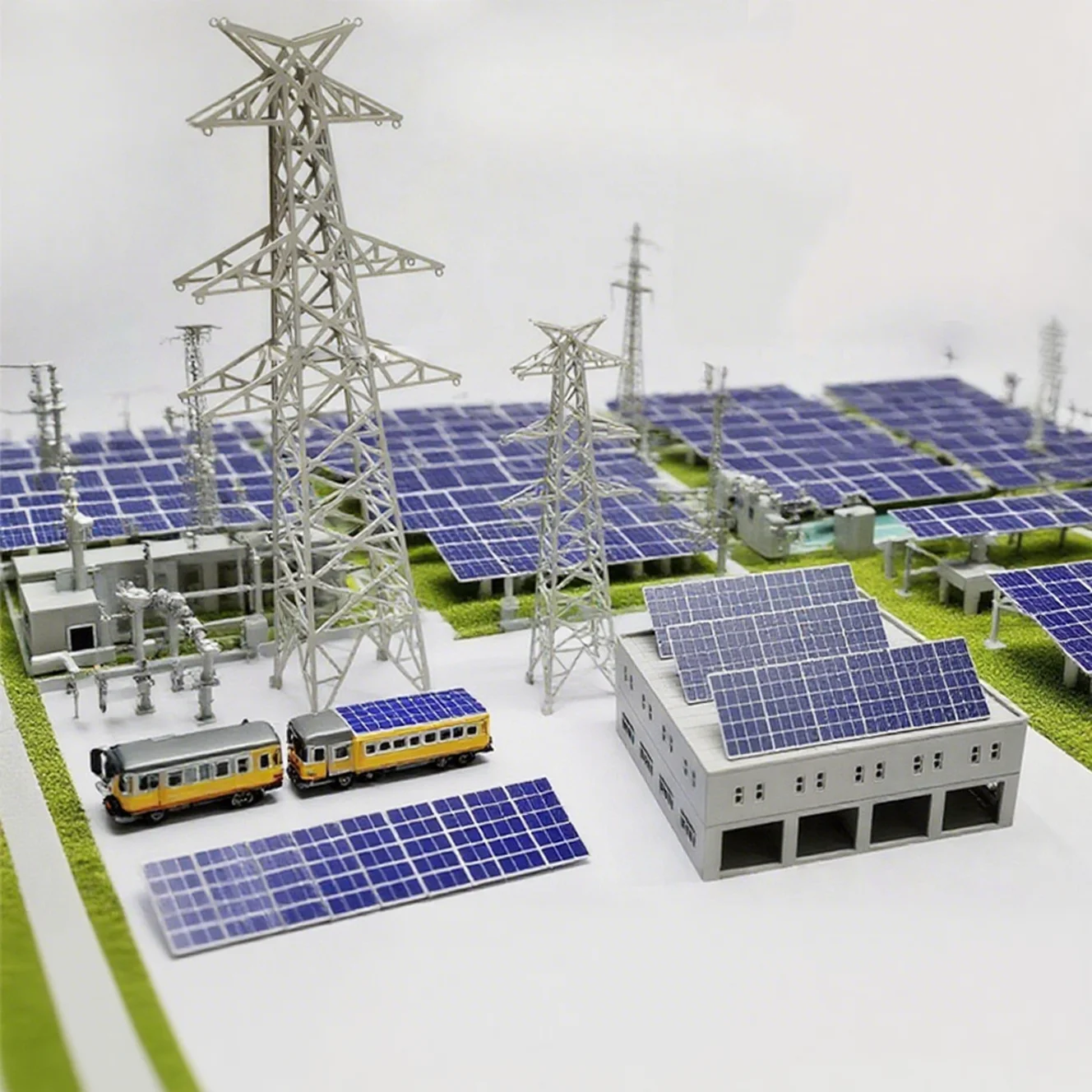 3D Printed Miniature Solar Panel DIY Plastic Model Stickers for Science Education Customizable Green Energy Project Set