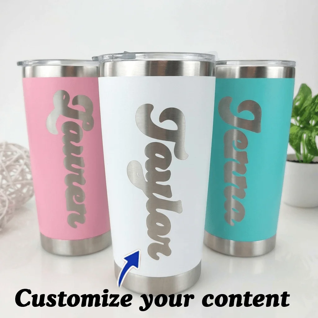 Custom Engraved Insulated Stainless Steel Mug, Personalized Travel Thermal Cup, All Occasion Gift