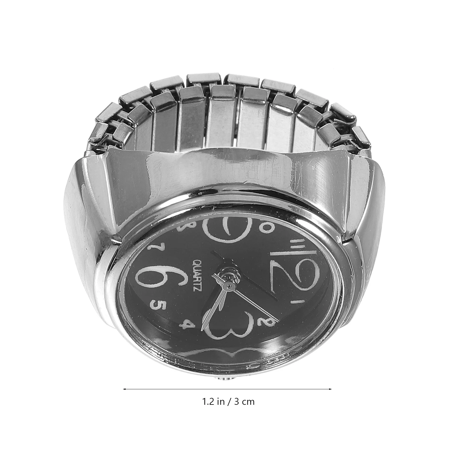 طقم ساعات بحلقة إبداعية مكون من قطعتين، تصميم رائع، فائد الموظف المثالي لحفلات الزفاف، إكسسوار للجنسين باللون الأسود