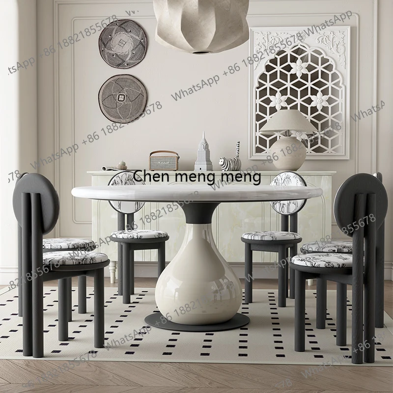 

Nordic White Dining Table Marble Oval Relaxing Luxury Dining Table Modern Kitchen Ensembles De Meubles De Jardin Furnitures