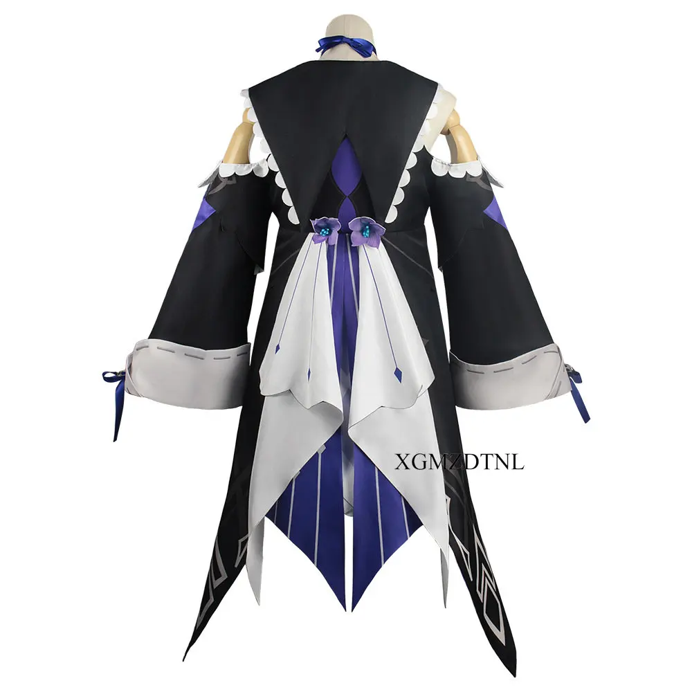 Honkai-Star Rail Herta Cosplay Costume pour femmes et filles, perruque, vêtements de sauna, collier, station spatiale, accessoires de fête d'Halloween