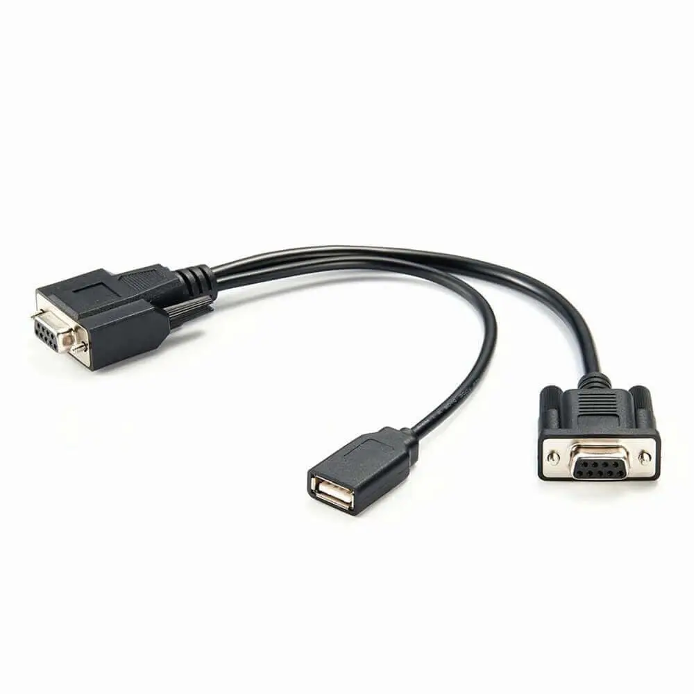 Db9 femmina a Db9 femmina e cavo adattatore di alimentazione USB 2.0 femmina 0,5 m