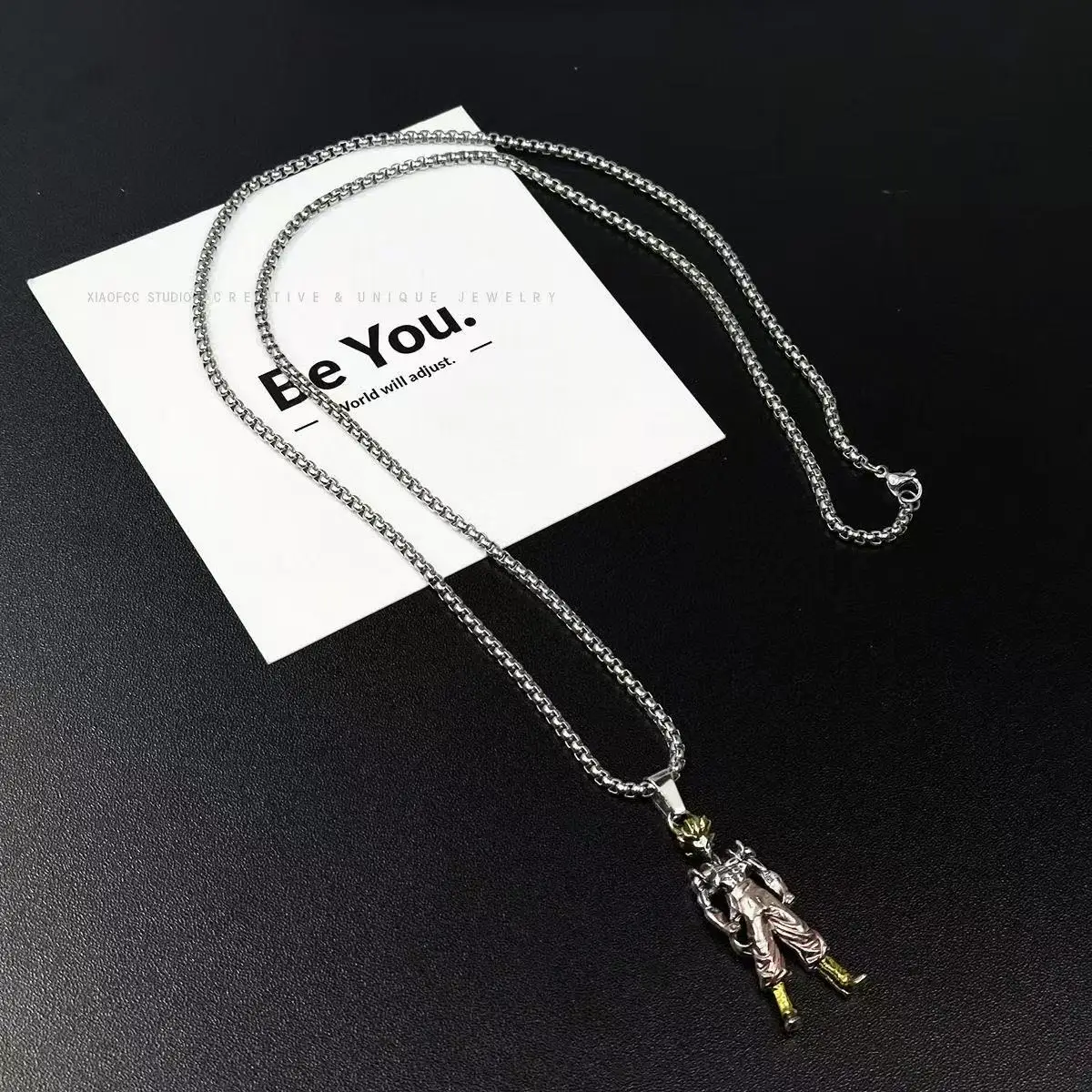 Аниме мультфильм Dragon Ball Z Super Saiyan Son Goku сплав гальваническое ожерелье индивидуальный кулон хип-хоп цепочка для свитера подарок ребенку