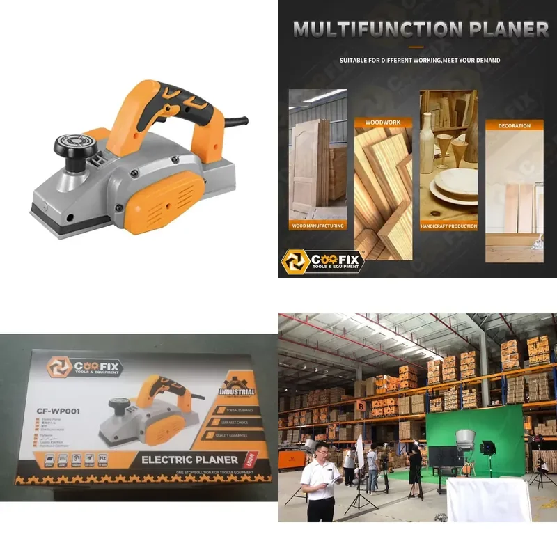 

【CHIMU HOME】 82mm Corded Electric Wood Planer 15000 RPM for DIY Carpentry and Home Renovation