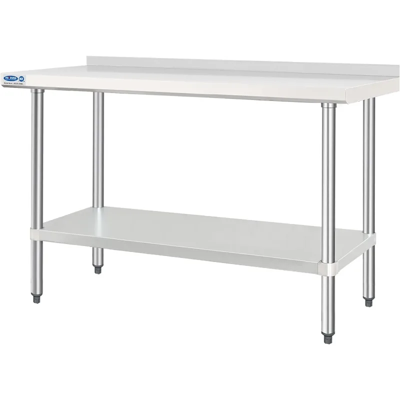 

24 x 60 Inches Kitchen Prep Table Heavy Duty Stainless Steel Workbench NSF 304 Metel Table