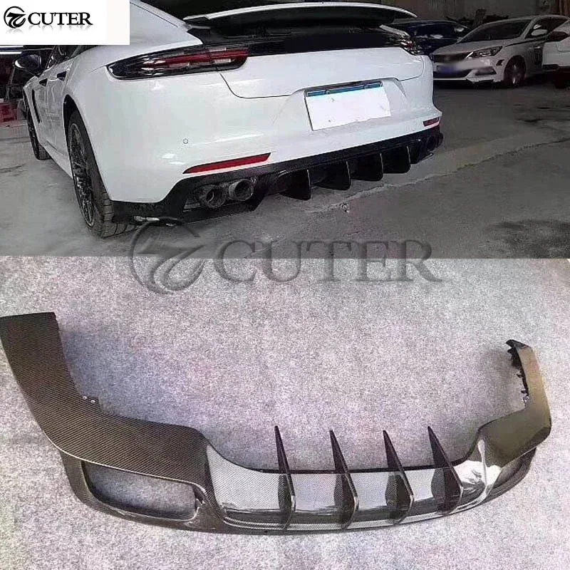 

971 Carbon Fiber Rear Lip Rear Bumper Diffuser for Panamera 971 Car Styling 2017