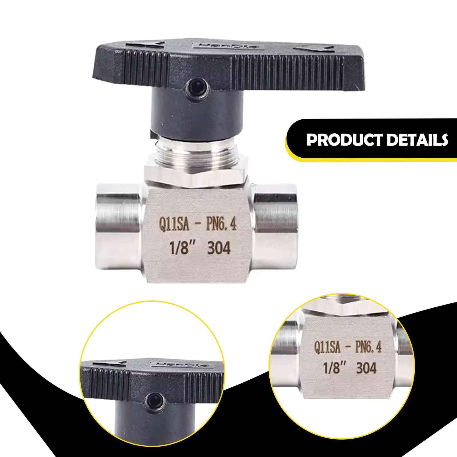 

Ball Valve Replacement,High Reliability Plumbing Fixtures,Wear Resistant Hot and Cold Water Stop for Water Air Oil Gas