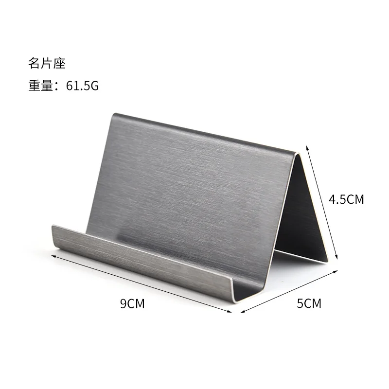 Stainless Steel Business Name Card Holder Display Stand Rack Desktop Organizer Office Card Collection Display Holder