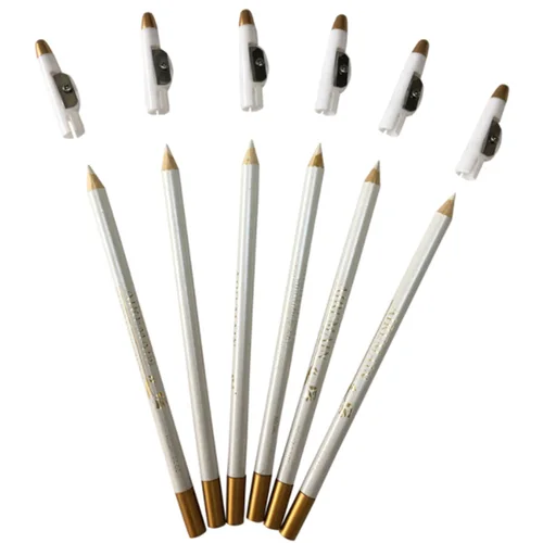 Barbero blanco barba lápiz borde línea de cabello maquinilla de afeitar rastro pelo forma de barba accesorios con sacapuntas línea de cabello pluma corte de pelo maquillaje