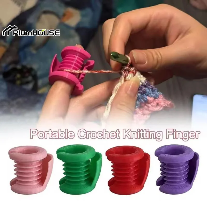 Portable Crochet Finger Protector DIY Crochet Mini Knitting Finger Protector Finger Sleeves Thimble Crocheters