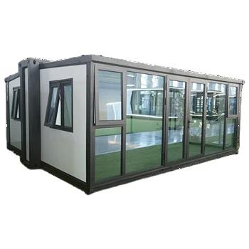 Assembleable 20ft Foldable And Movable Residential Expandable Double-wing Box Live-able Container Houses Ready To Living