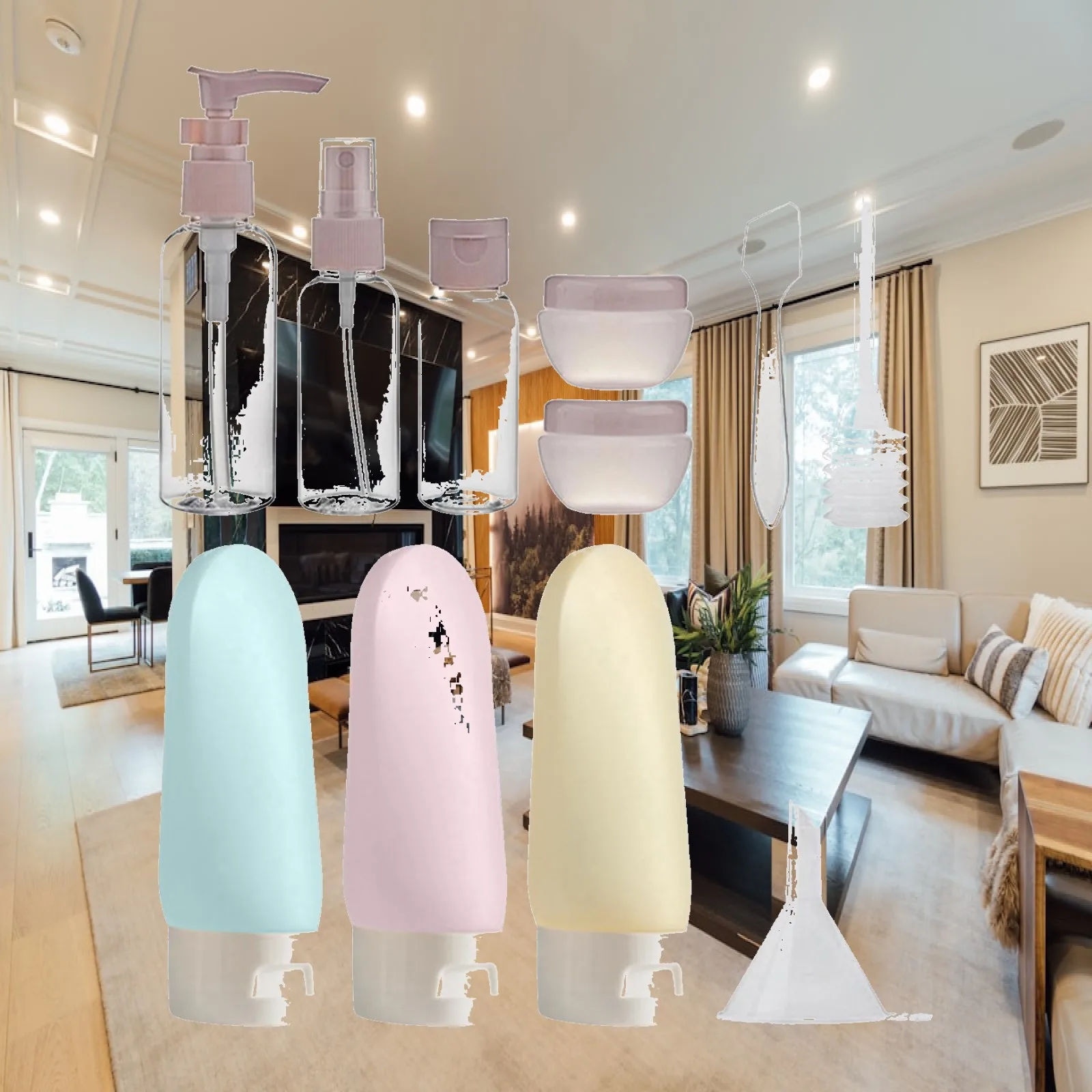 Squeezable Travel Accessories Shampoo Liquid Accessories Makeup Refillable Toiletries Set child Female