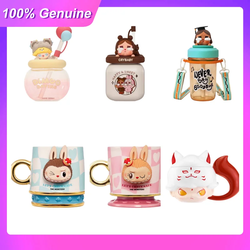

100% Genuine Labubu The Monsters Chess Adventure Series Ceramic Mugs Couples Coffee Milk Office Water Cup Gift For Birthday