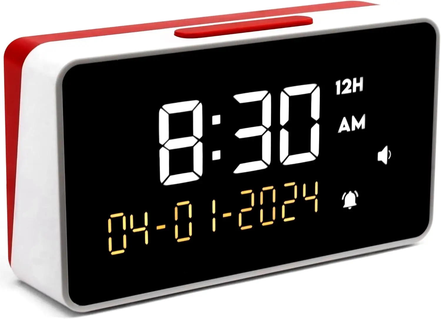 

Extra Loud Talking Clock for Seniors - Clear Voice Time & Date Announcement, Easy One-Button Operation