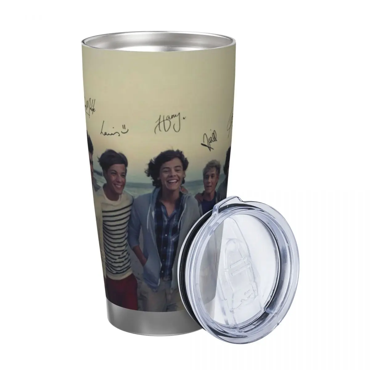 O-One-D-Directions 20oz Stainless Steel Car Mug Straw Thermal Iced Travel Cup Vacuum Insulated Coffee Hot Cup