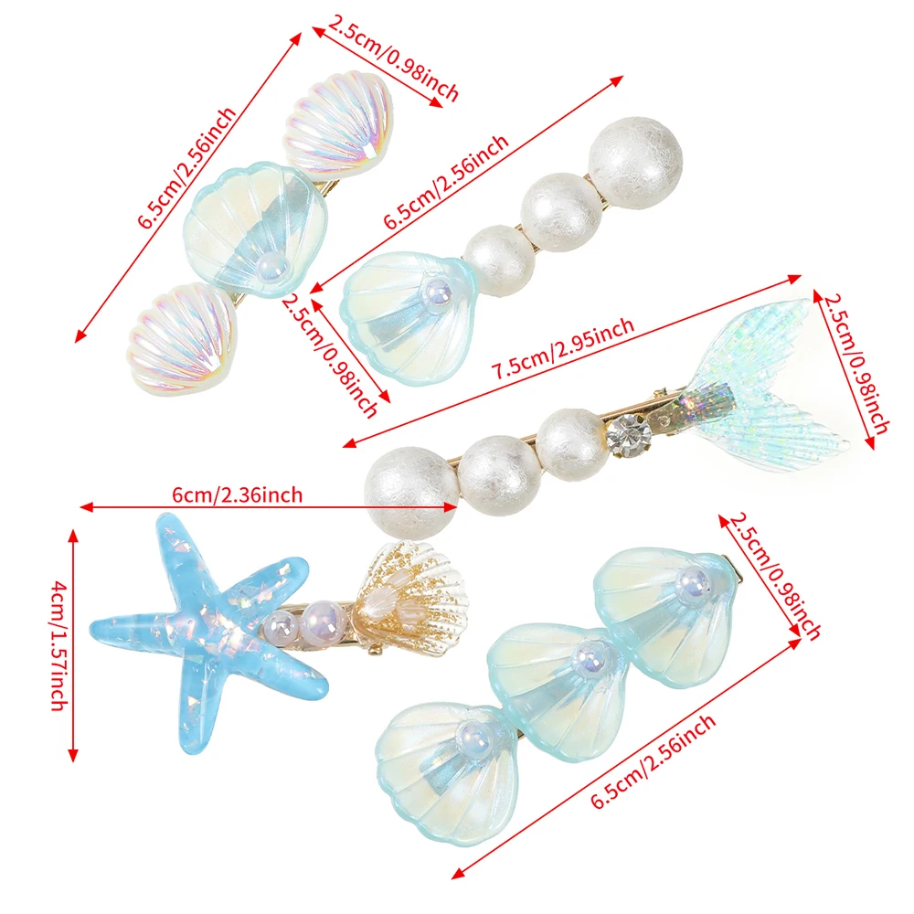 New Pearl Shell Hair Clips For Girls Bow Barrettes Hairpin Bangs Buckle Hairclip Lovely Hair Accessories