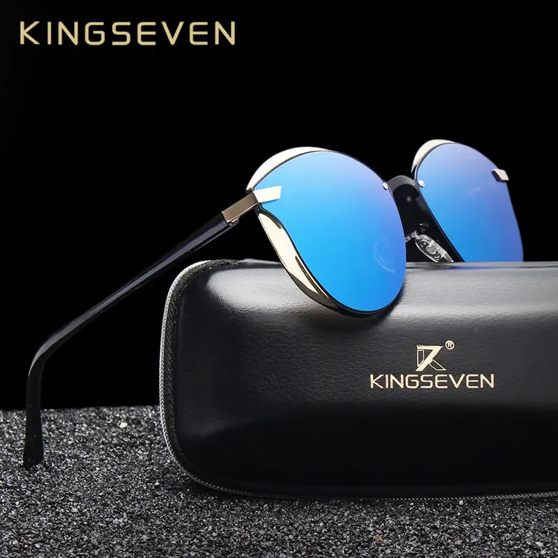 Ship From Spain KINGSEVEN Cat Eye Sunglasses Women Polarized Fashion Ladies Sun Glasses Female Vintage Shades UV400