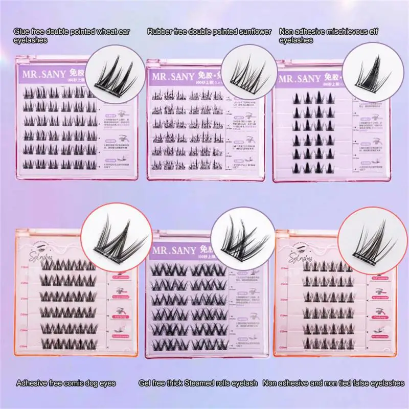 Glue-free Fake Eyelashes Explosions Pure Desire Sunflower Cat Elf High Quality Soft Wish Planting False Eyelashes