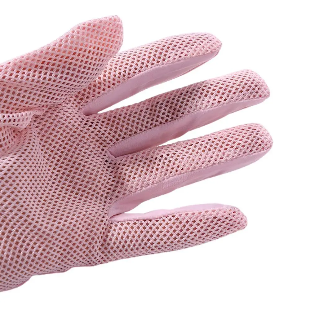 Fashion Women Breathable Mesh Summer Anti-UV Touch Screen Mittens Driving Gloves Sunscreen  Gloves