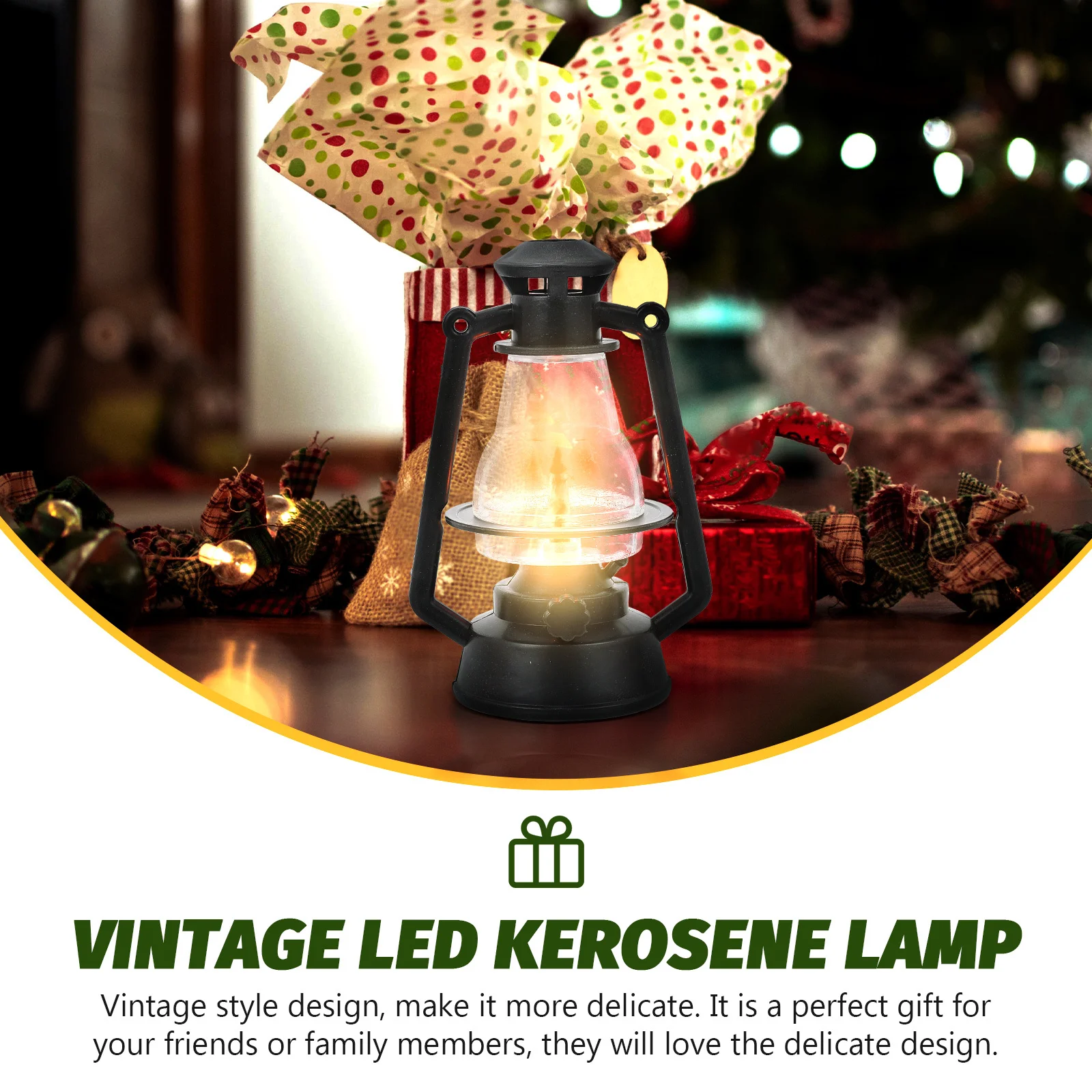 6 قطع مصباح محاكاة بتصميم ريترو جميل مثالي لمستلزمات حفلات عيد الميلاد والديكورات الداخلية والخارجية #5