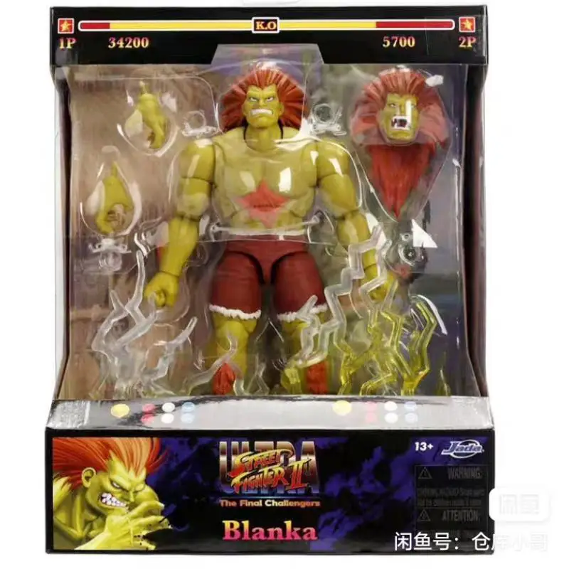 Quente em estoque jada brinquedos blanka sagat vega street fighter onda 4 anime figura de ação modelo coleção ornamento brinquedo presente aniversário