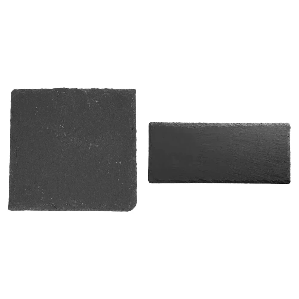 

2pcs Natural Cheese Plate Nonslip Food Serving Dish For Home Restaurant Hotel Use Kitchen Tableware Decorative Tray