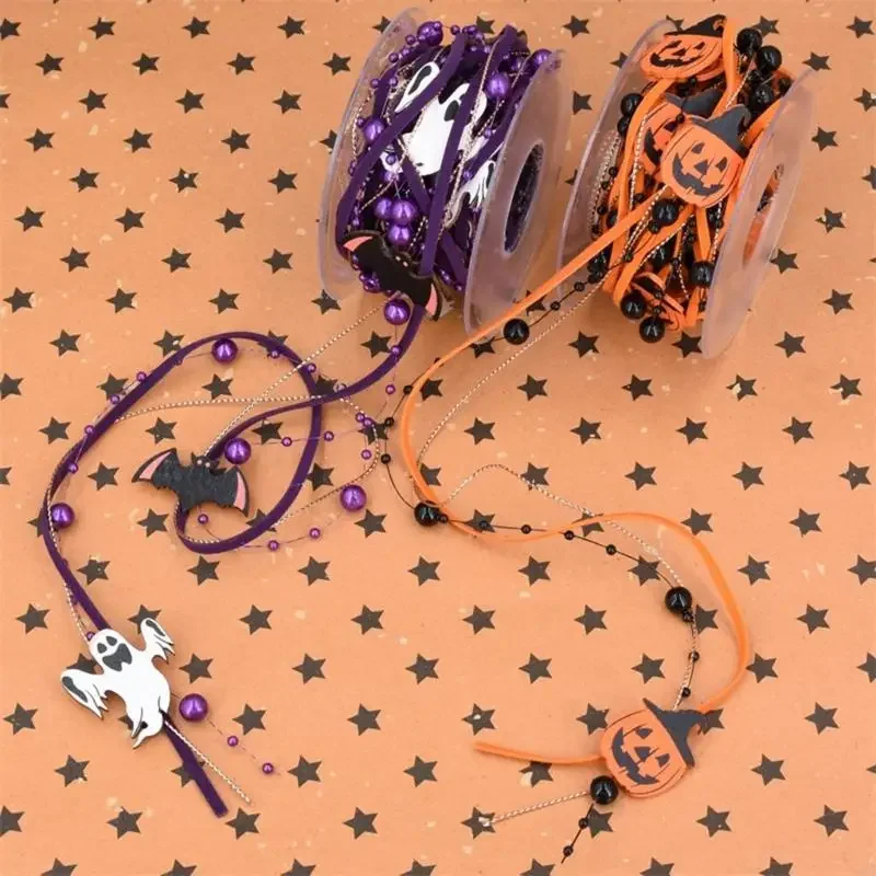 High grade polyester craft supply of Halloween party ribbons, 5M Halloween packaging ribbons