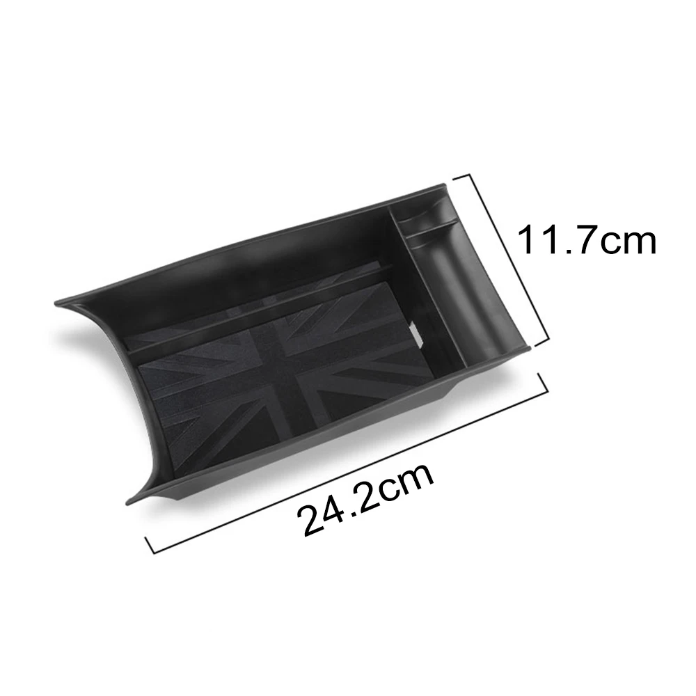 Car Center Console Storage Box Liner Mat for Mini Countryman F60 2017-2023 Union Jack Styling Leather Interior Organizer Cover