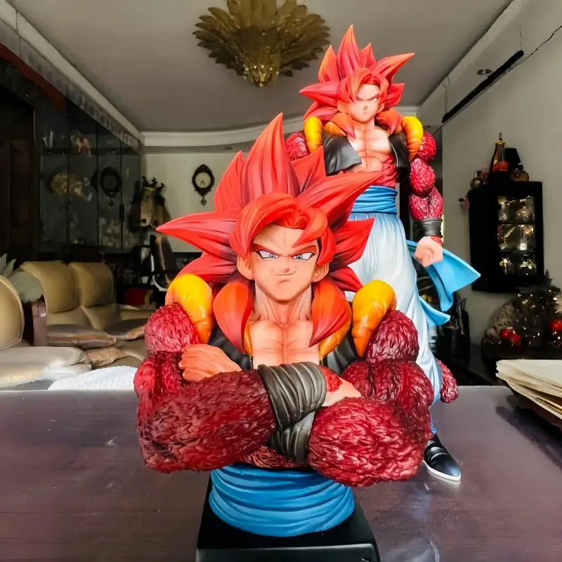 Bandai Ys Statue Dragon Ball Ssj4 Gogeta Figure Replaceable Body Super Saiyan 4 Gogeta Pvc Action Figures Collection Model Gift