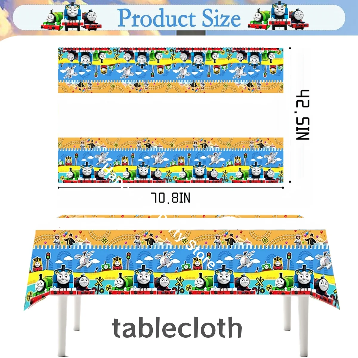 Thomas The Train Birthday Party Decor Thomas Tableware Tablecloth Plate Cup Balloon Baby Shower Kids Favors Gifts Party Supplies