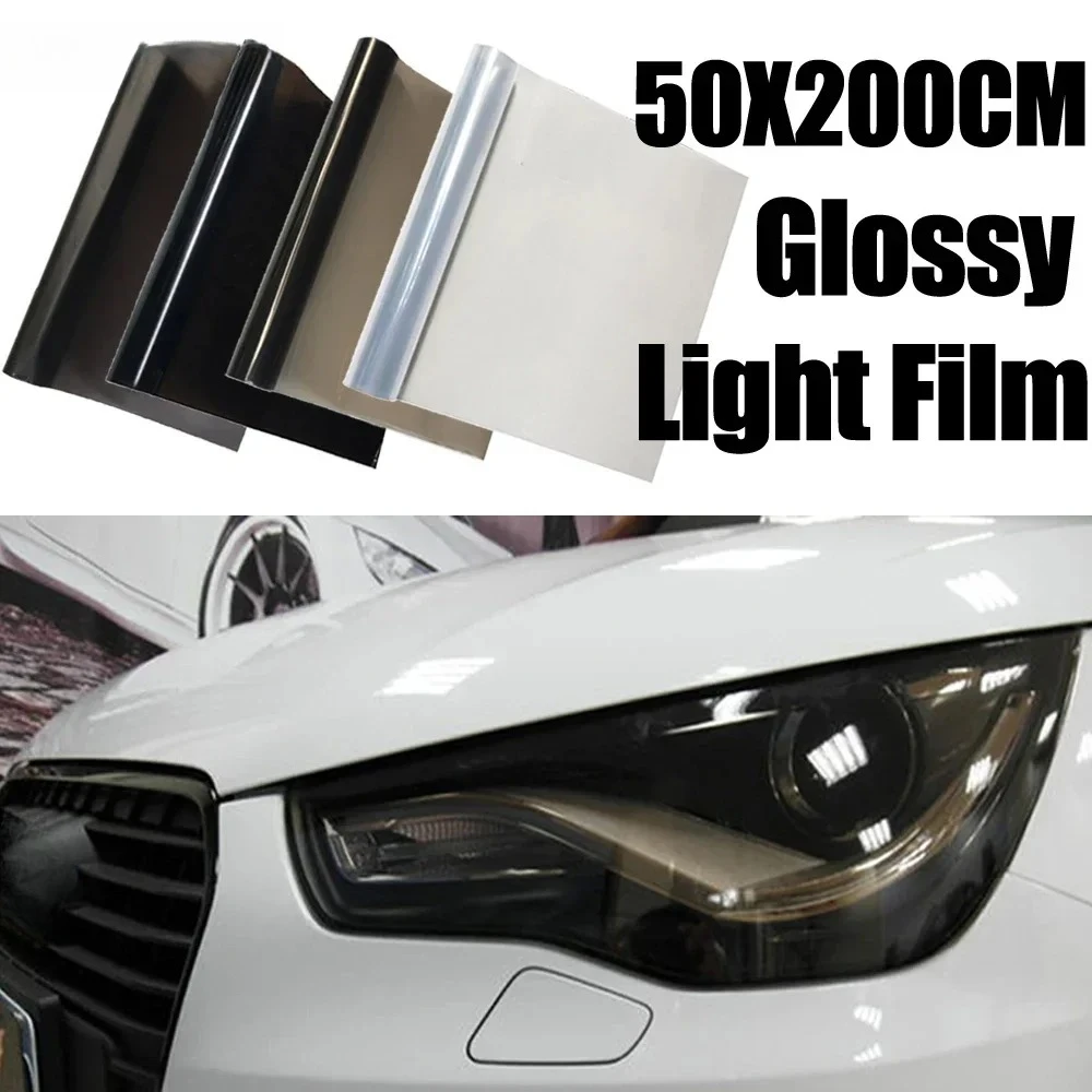 

30x200cm Car Headlight Light Taillight Tint Vinyl Sticker Self Adhesive Lamp Foil Lights Sticker for Auto Headlight Accessories