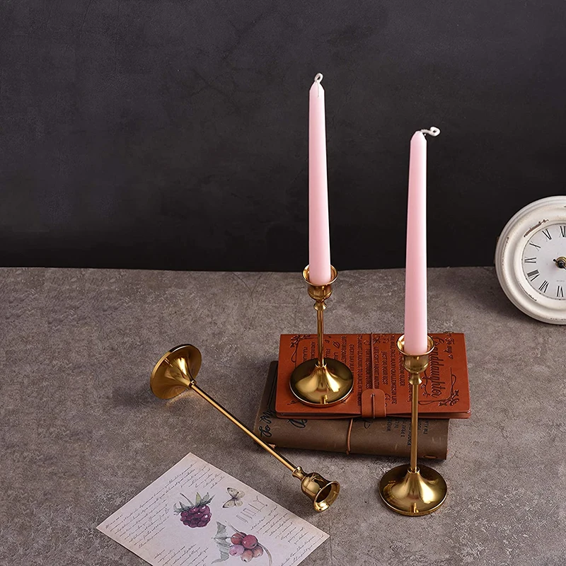 European style Metal Candle Holders Simple Golden Wedding Decoration Bar Party Living Room Decor Home Decor Candlestick