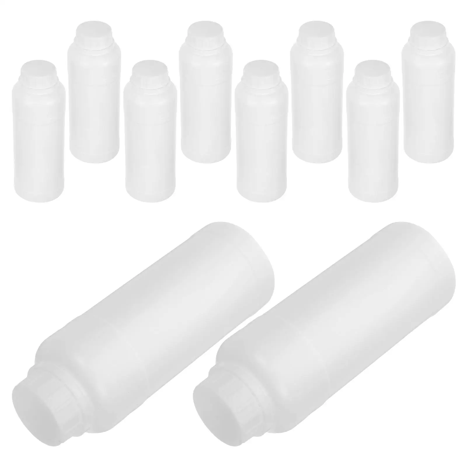 

10 Pcs 500ml White Sealed Bottles Lab Sample Containers Anti Theft Cover Liquid Storage Plastic Chemical Bottles PE