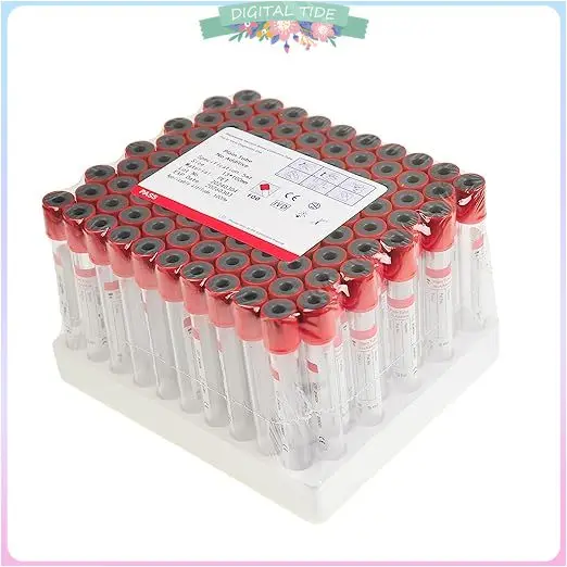 100pcs/lot 10ml PET/Glass Disposable Glass Vacuum No Anticoagulant Vacuum Blood Collection Tube Vacutainer