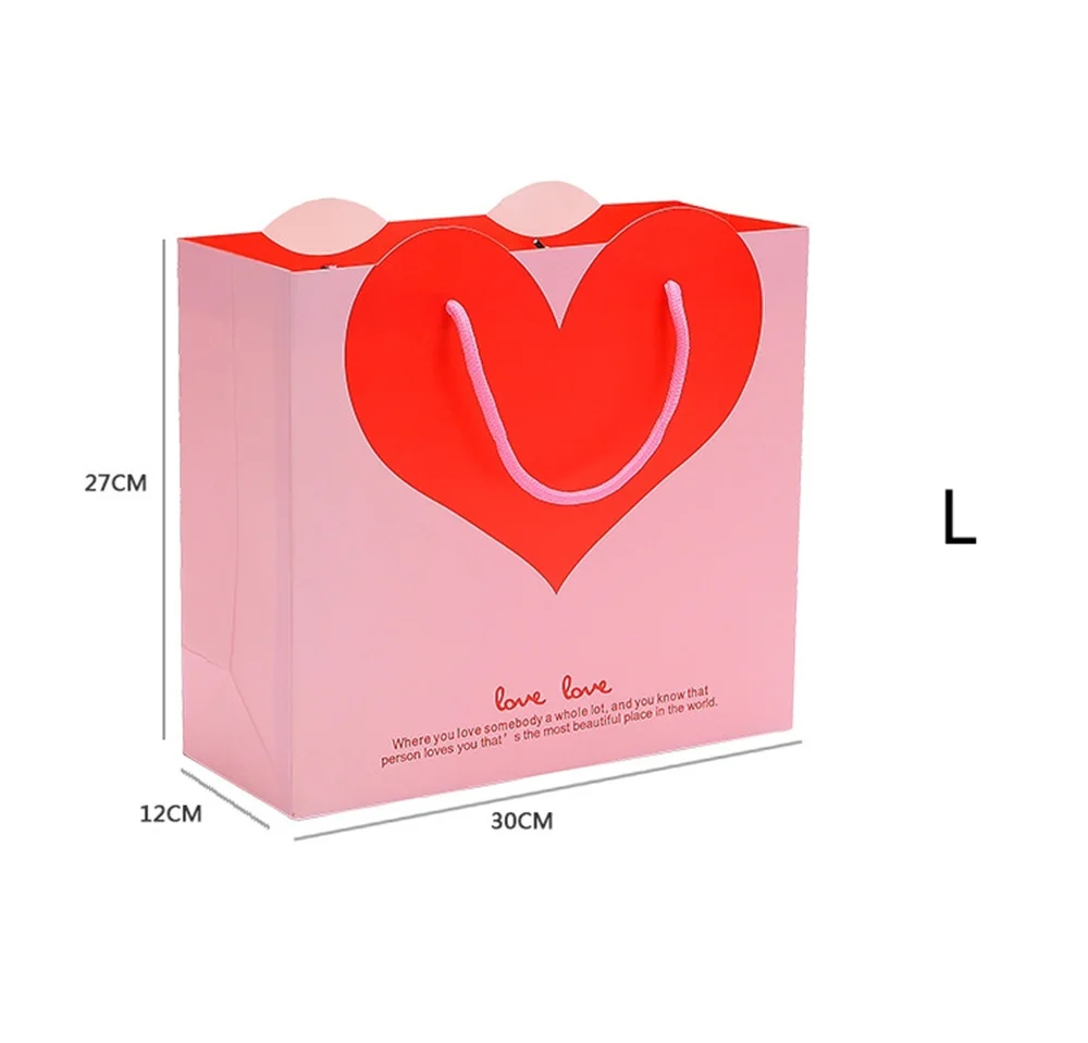 Gift Bags Eco-friendly Packaging Bags Paper Bags Customizable Valentine's Day Gift Box For Corporate Events Wedding Favors