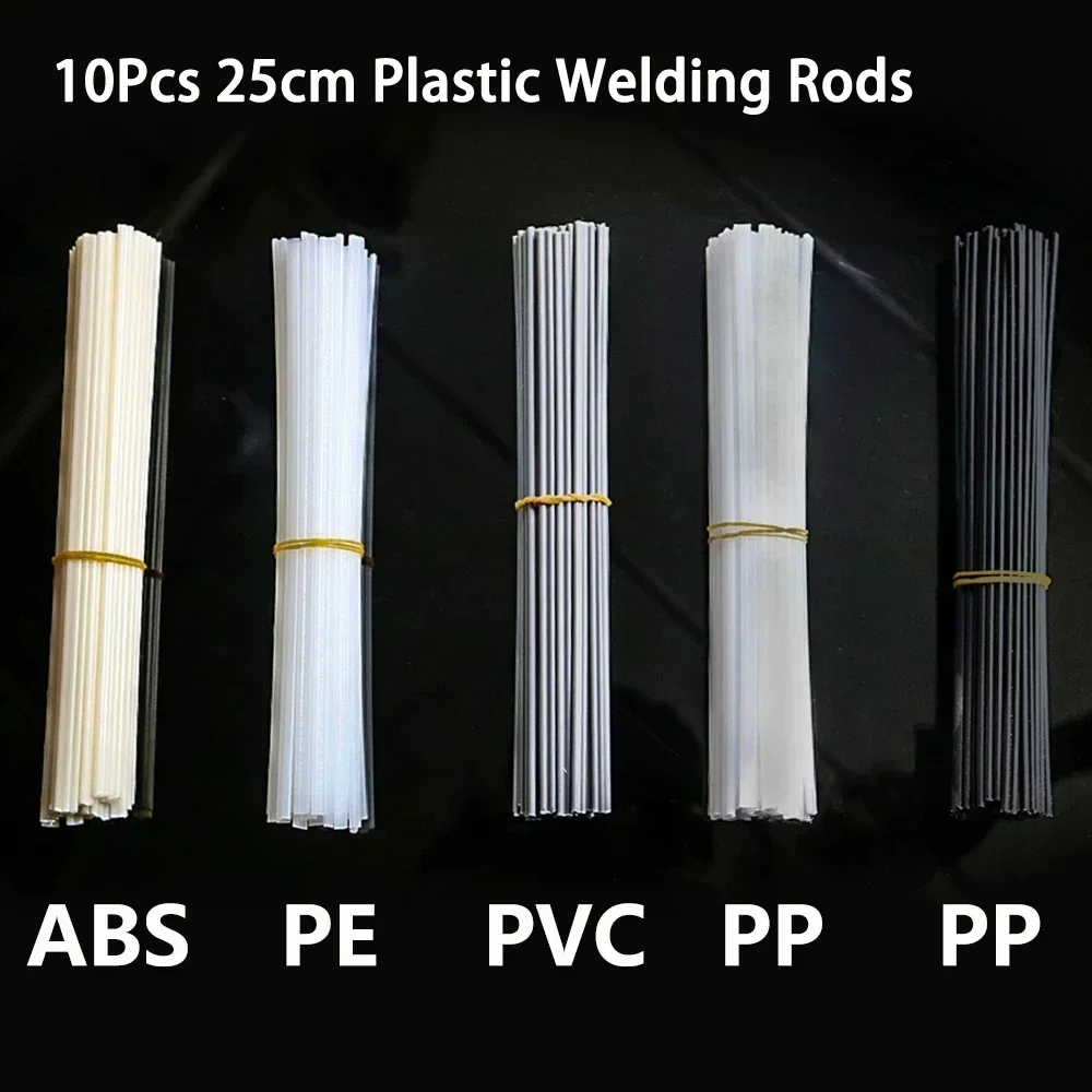 10pcs 250cm Plastic Welding Rods ABS/PP/PVC/PE Welding Sticks Welding Rod For Plastic Welder Bumper Repair Welding Supplies