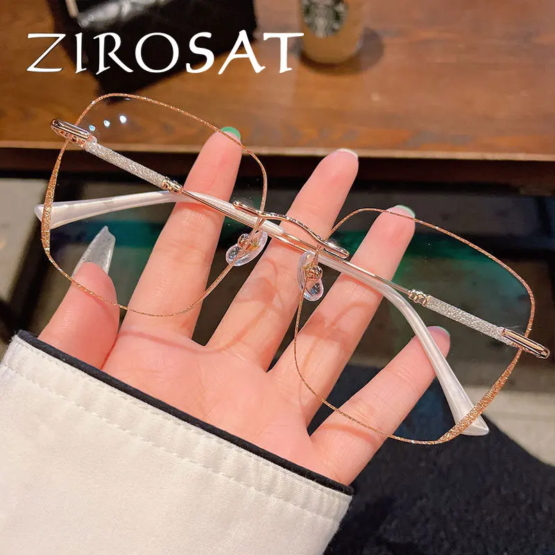 

ZIROSAT L6767 New Anti-blue Reading Glasses Presbyopia Eyeglasses Computer Frameless with +1.0+1.5+2.0 +2.5 +3.0 +3.5+4.0