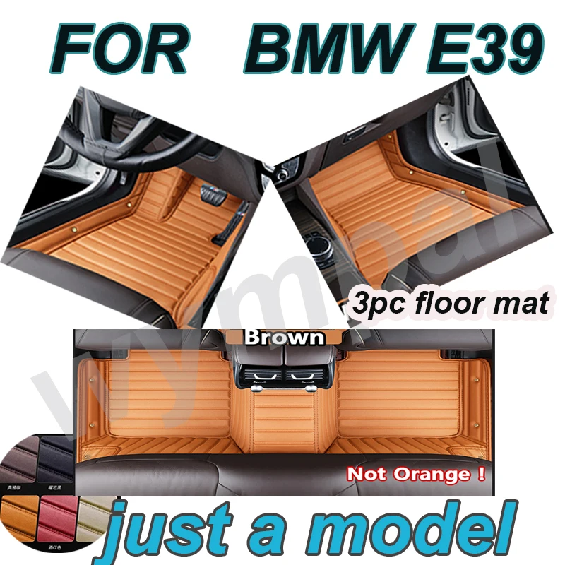 

LUXURY Custom Automotive Car Floor Mats For BMW E39 1996 1997 1998 1999 2000 2001 Auto Luxury Leather Men Women Car Mats Full