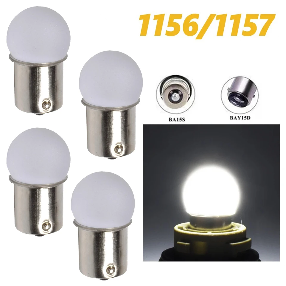 

4pcs Acrylic 1156 1157 Led Light Bulb 3014 9SMD Motorcycle Automotive Lamp Accessory Drop Shipping Supported