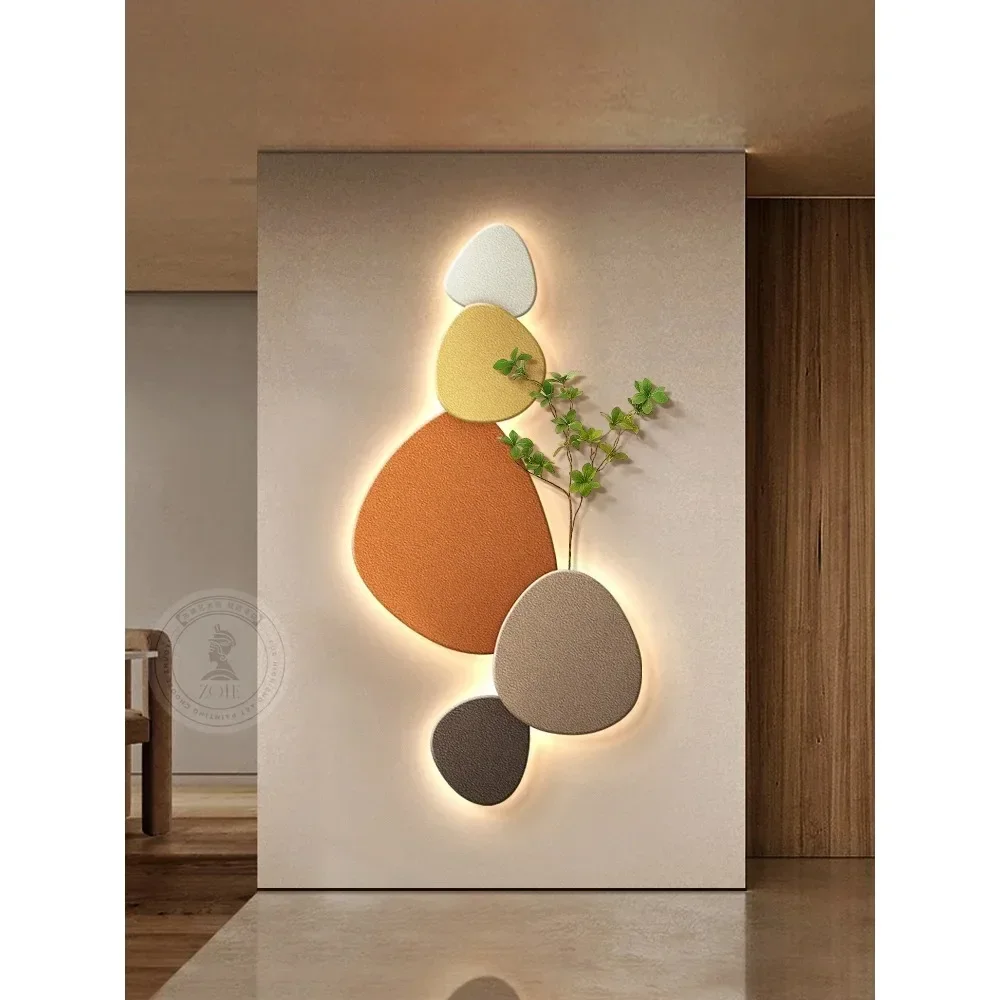 New Style Living Room Wall Lamp Porch Decorative Painting Wall Lights Green Plant Mural Corridor Aisle Painting Wall Lamp Plug