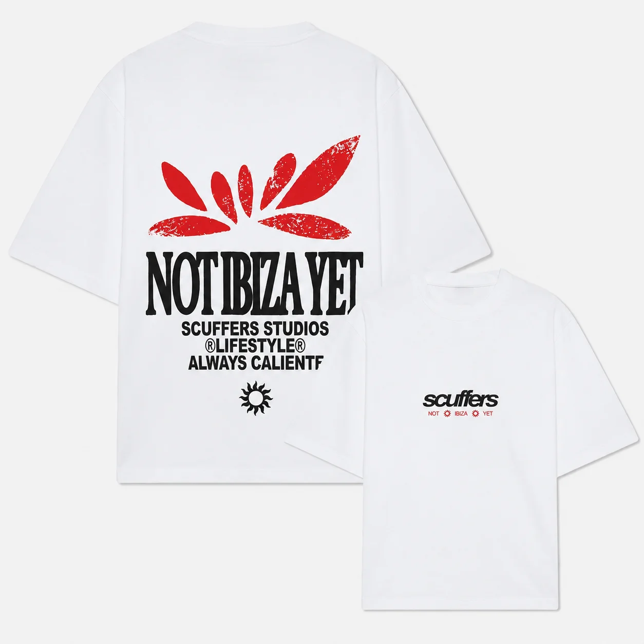 Spanisches Niche-Streetwear-T-Shirt mit Sonnen-Logo, doppelseitig bedruckt, Unisex, locker geschnitten, Oversized, Harajuku-Streetwear, Baumwolle, Sommer-Grafik-T-Shirt – Detail 9