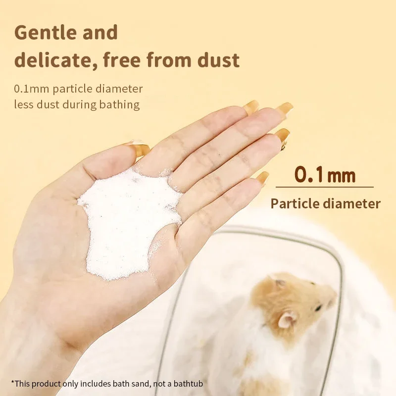 Hamster Bathing Sand: Deodorizing Bathing Sand and Litter in One; Low-Dust, Degreasing Natural Silica Sand